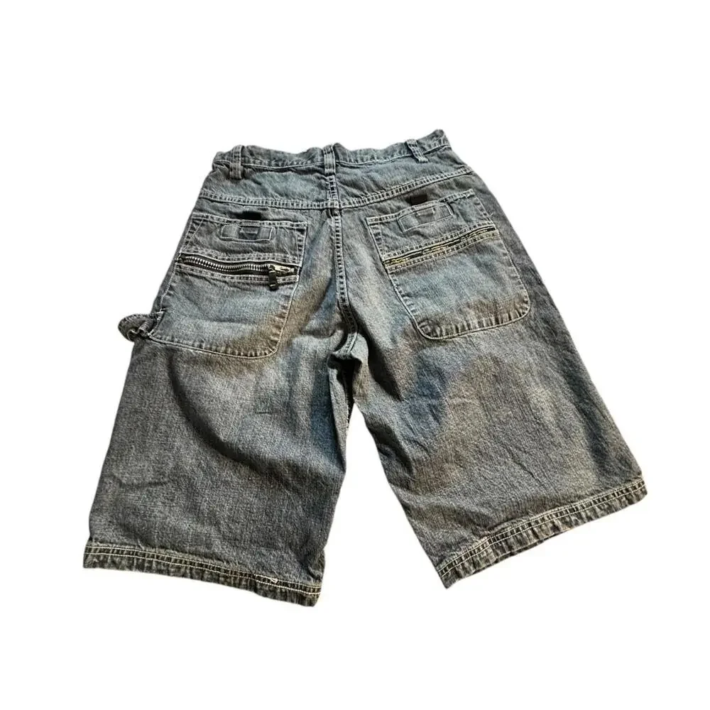 Vintage Rave Skater No Boundaries Denim Cargo Y2K Shorts Rare Size 32